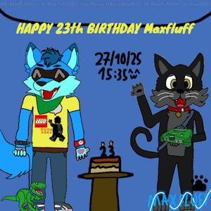 Bebo Gives Maxfluff A Green N64 (Bday Art) by MaxfluffTheCoonFox2002