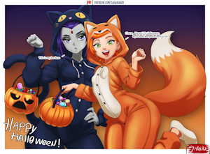 Halloween OwO by sagaraart