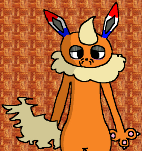 my flareon oc halfbody by FlareonCatity