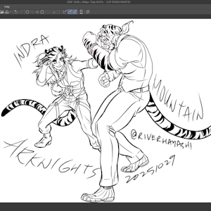 Indra vs Mountain WIP by riverhayashi