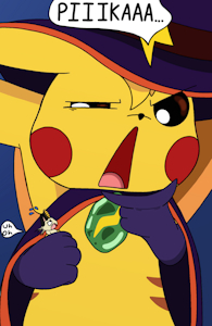 A Pika-Witch's Treat by TenebrousRaven