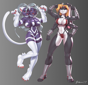 Halloween Felicia and Ruby by Pakwan008 by UnusualUnity