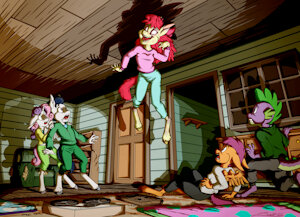 Pony vs the Evil Dead 04 by zooshi