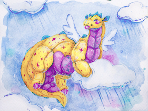 Prism Dragon Plush by danjiisthmus