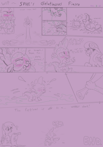 (wip) Spike’s Gelatinous Fiasco! Page 3-3 by RupertBlueFox