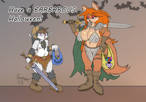 Halloween Barbarians by OrlenaTheCoyote