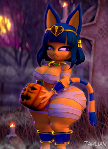 Ankha Jack-o'-Lantern by Tahlian