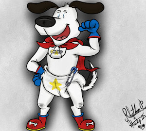Super Diaper Waggs The Super Diaper Dog by RhythmCHusky94