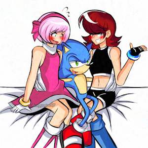 Sonic and his girlfriends by Amugijinka68