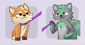 🤭Leash stickers YCH for Tater^^ by AlexUmkaArt