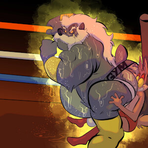 A BADGER FIGHTS A COYOTE by ChesterRaccoon