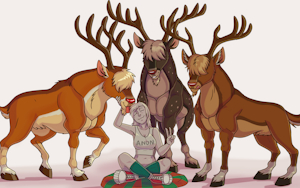 Rodolph and the reindeer by Cajuzinho02