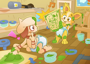 Jax and Smeargle by PixxyStick