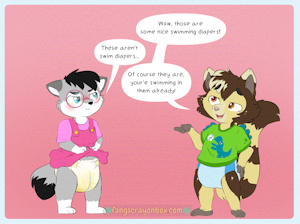 Swimming in diapers by Loupy