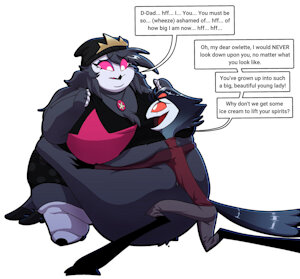 Stolas's not so little Owlette by RestlessMaws