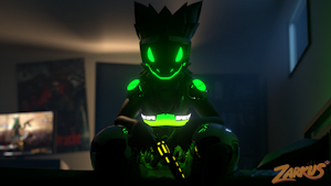 Grumpy Protogen (Black Ops Cover Art Inspired) by SoppyCastle9