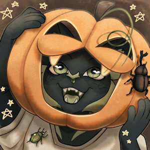 Cat-o-lantern - Commissions open by claragonza3