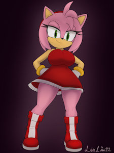 (commission) Amy rose is ready to go! by LemLim22