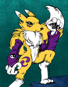 (Doodle) Renamon by AndreuT