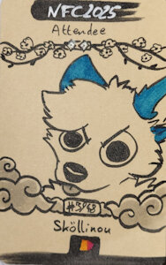 “The official 100% legit convention passes NFC2025” By Vital by WolfSkoll