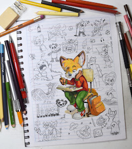 Bored in Class by pandapaco