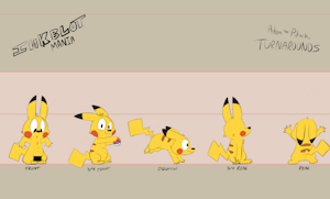 Adam the Pikachu - character turnaround by Kippkatt