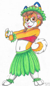 Hula Girl by SilverSimba01
