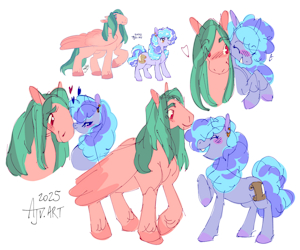 Harmony and Seafoam doodle date by Flipside