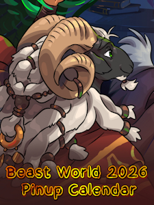 2026 Beast World Pinup Calendar by Zummeng
