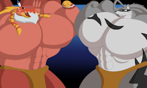 Strong Arm Buddies by KingBigWolf