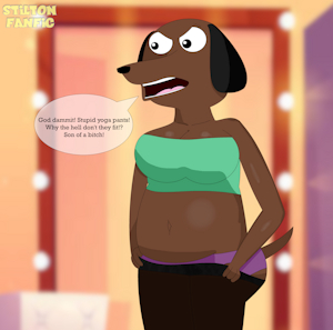 Yoga Pants Scuffle by StiltonFanFic