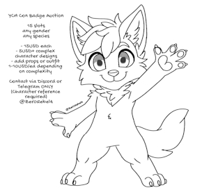 Convention Badge Auction - YCH by Zer0Rebel4