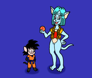 Goku and bulma (but tom and jerry) by Simplyash