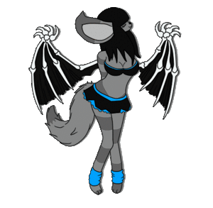 Demon wolf bat by TyJackification