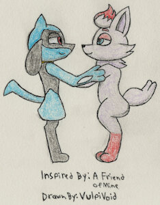 Zoura x Riolu by VulpivoidRubber