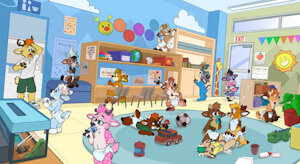 A regular day at the Fawn Daycare! by SmokeyAussie