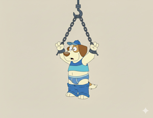 Bilko shackles up by Dogman7812