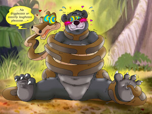 Baloo x Kaa: No Giggling Please! by KnightRayjack