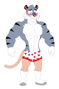 Rocco falling victim to the fur is clothing trope by FurryTilde