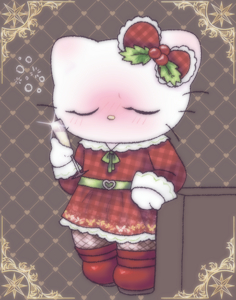 holiday party kitty by touboutenshi