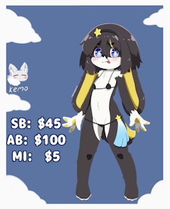 star bunny Adoptable! by Nanakoko71