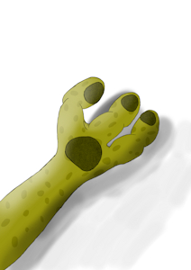 Reg's Three-fingered palm. by RegguSnail