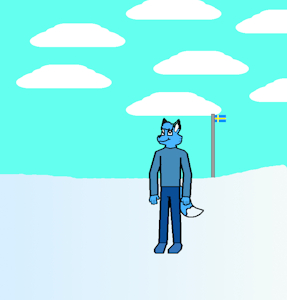 Terry at the a Cold Place in Sweden by TerryTheBlueFox