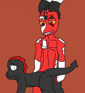 Blitzo spanking Firetail by FiretailDragon