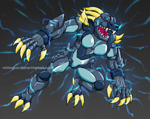 Cyborg Werewolf by WhiteGuardian