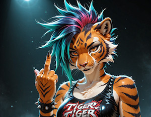 Punk tiger by wasawasa