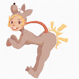 Dee Dee in a rat costume by Zey