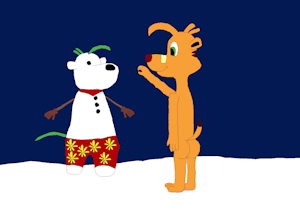 Ty the Tasmanian Tiger builds a snowman by sebashton