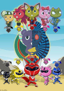 HTF Hikari Sentai Maskman/Power Rangers: Aura Masters by SkullKingFox