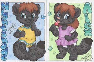 Nightshade and Alex Badge by KittyPrint